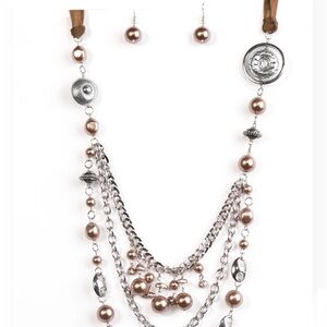 All The Trimmings Brown Blockbuster Necklace